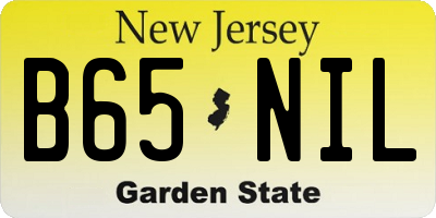 NJ license plate B65NIL