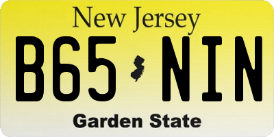 NJ license plate B65NIN