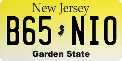 NJ license plate B65NIO
