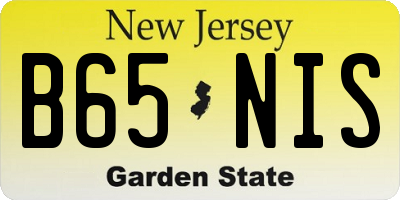 NJ license plate B65NIS