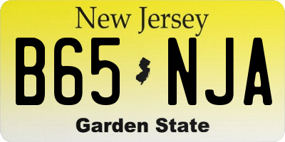 NJ license plate B65NJA