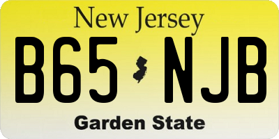 NJ license plate B65NJB