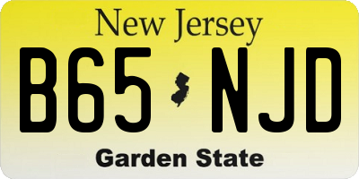 NJ license plate B65NJD