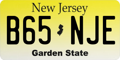 NJ license plate B65NJE