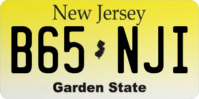 NJ license plate B65NJI