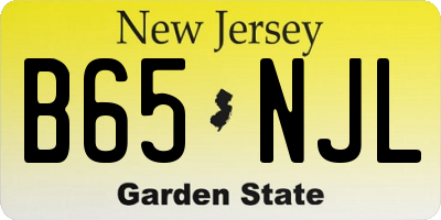 NJ license plate B65NJL