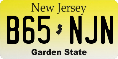 NJ license plate B65NJN