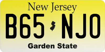 NJ license plate B65NJO