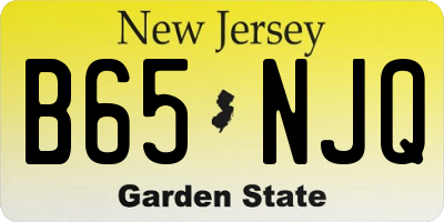 NJ license plate B65NJQ