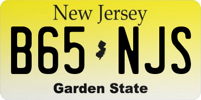 NJ license plate B65NJS
