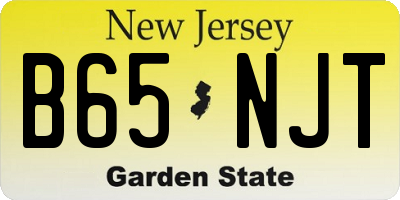 NJ license plate B65NJT