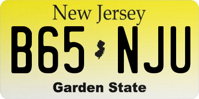 NJ license plate B65NJU