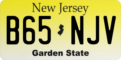 NJ license plate B65NJV