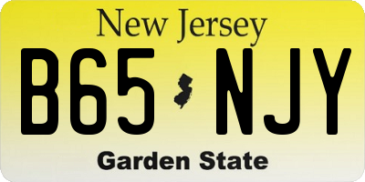 NJ license plate B65NJY