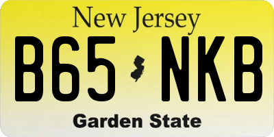 NJ license plate B65NKB