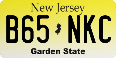 NJ license plate B65NKC