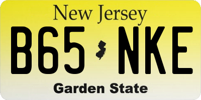 NJ license plate B65NKE