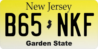 NJ license plate B65NKF