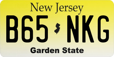 NJ license plate B65NKG