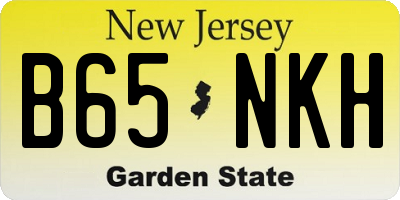 NJ license plate B65NKH