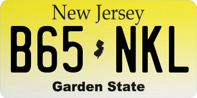 NJ license plate B65NKL