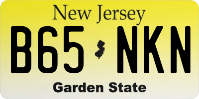 NJ license plate B65NKN