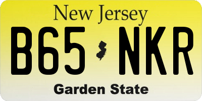 NJ license plate B65NKR