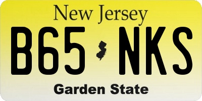 NJ license plate B65NKS