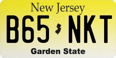 NJ license plate B65NKT