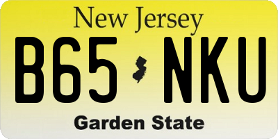 NJ license plate B65NKU