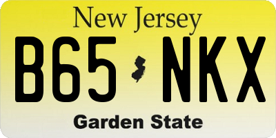 NJ license plate B65NKX