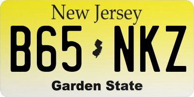 NJ license plate B65NKZ