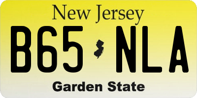 NJ license plate B65NLA