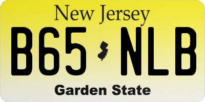 NJ license plate B65NLB