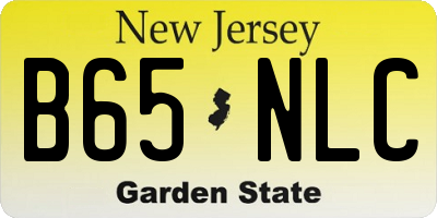 NJ license plate B65NLC