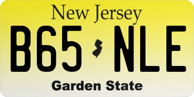 NJ license plate B65NLE