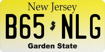 NJ license plate B65NLG