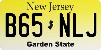 NJ license plate B65NLJ