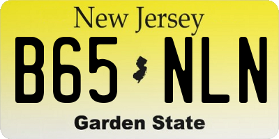 NJ license plate B65NLN