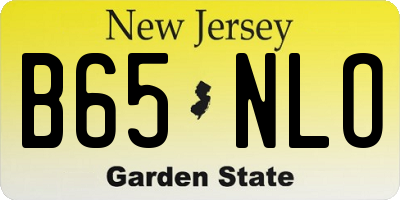 NJ license plate B65NLO