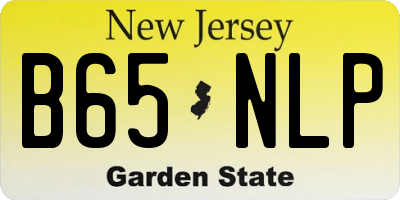 NJ license plate B65NLP