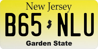 NJ license plate B65NLU