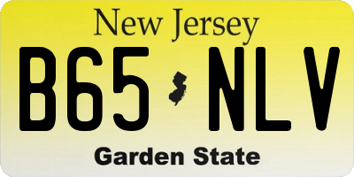 NJ license plate B65NLV