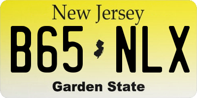 NJ license plate B65NLX