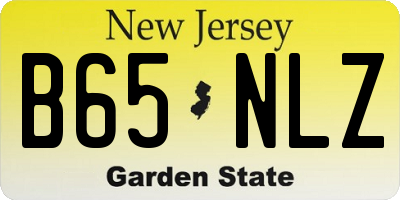 NJ license plate B65NLZ