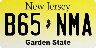 NJ license plate B65NMA