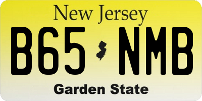 NJ license plate B65NMB