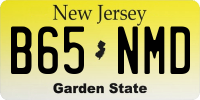 NJ license plate B65NMD