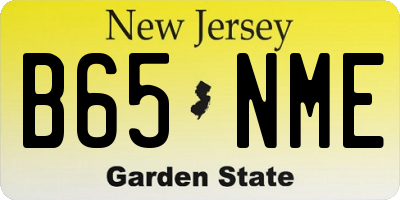 NJ license plate B65NME