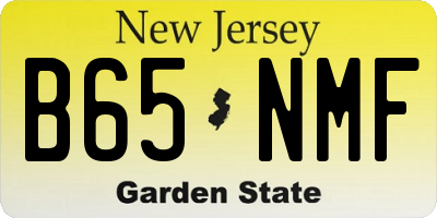 NJ license plate B65NMF